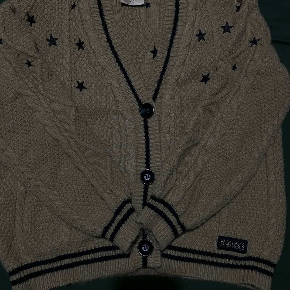 TAYLOR SWIFT AUTHENTIC FEARLESS Cardigan Sweater  with Star Detail